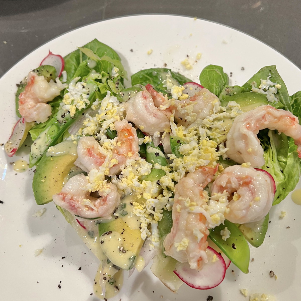 Butter Poached Spot Prawns Louis Salad from the Whisk Cooking Class