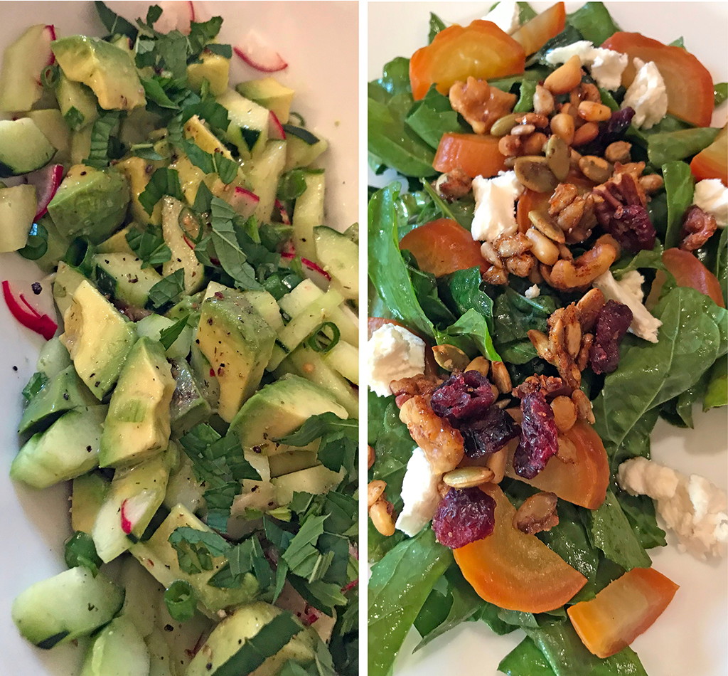 Season's Best Salads: Cucumber or Arugula with Roasted Golden Beets and Goat Cheese