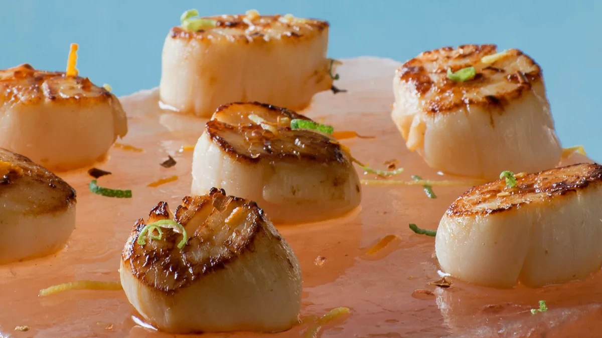 Image of Salt Crust Scallops with Thai Lime Dipping Sauce