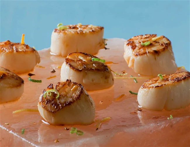 Image of Salt Crust Scallops with Thai Lime Dipping Sauce