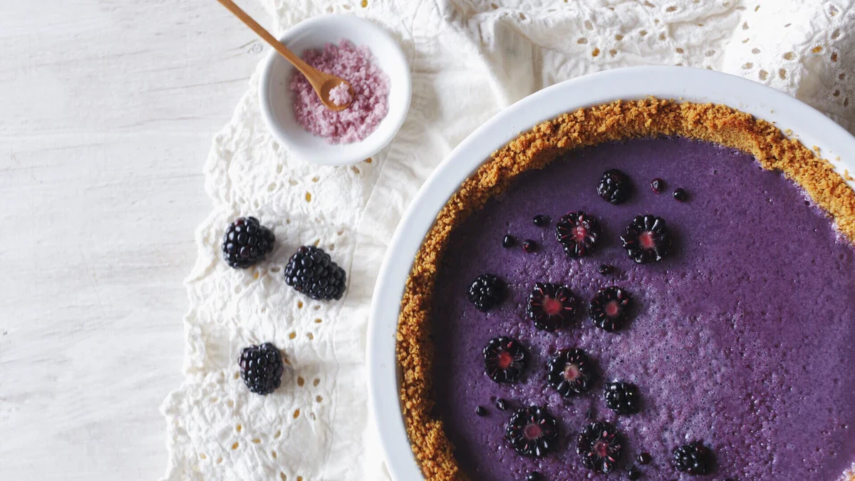 Image of Blackberry Lime Pie with Pinot Noir Sea Salt