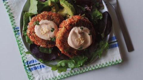 Image of Salmon Cakes with Capers, Cayenne, and Lemon Flake Sea Salt