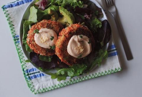 Image of Salmon Cakes with Capers, Cayenne, and Lemon Flake Sea Salt