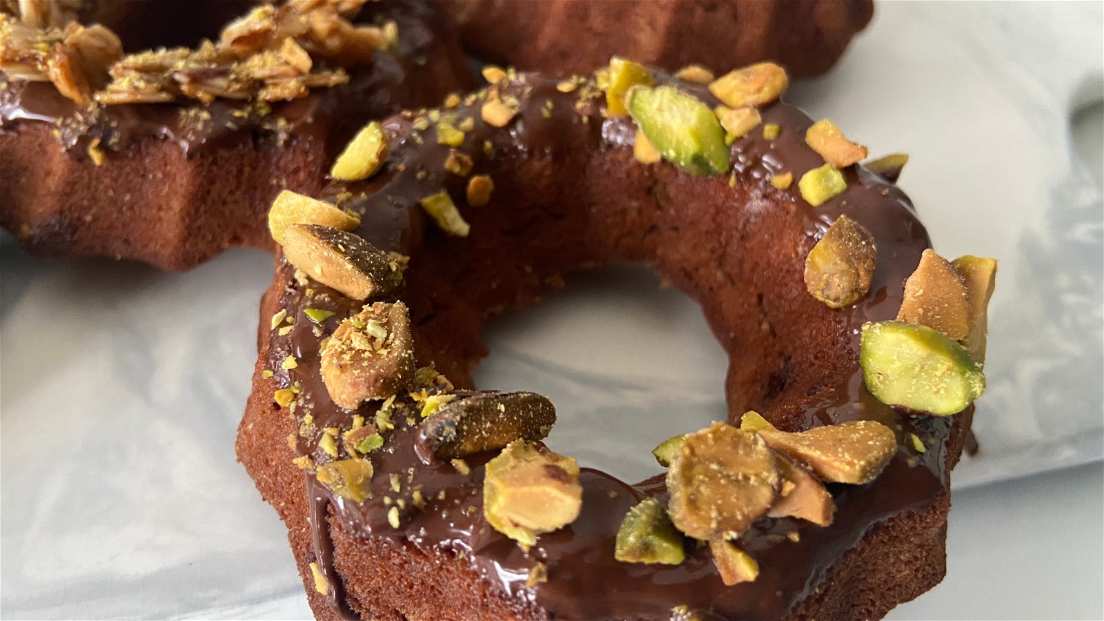 Image of Choco Pistacho Healthy Donuts 