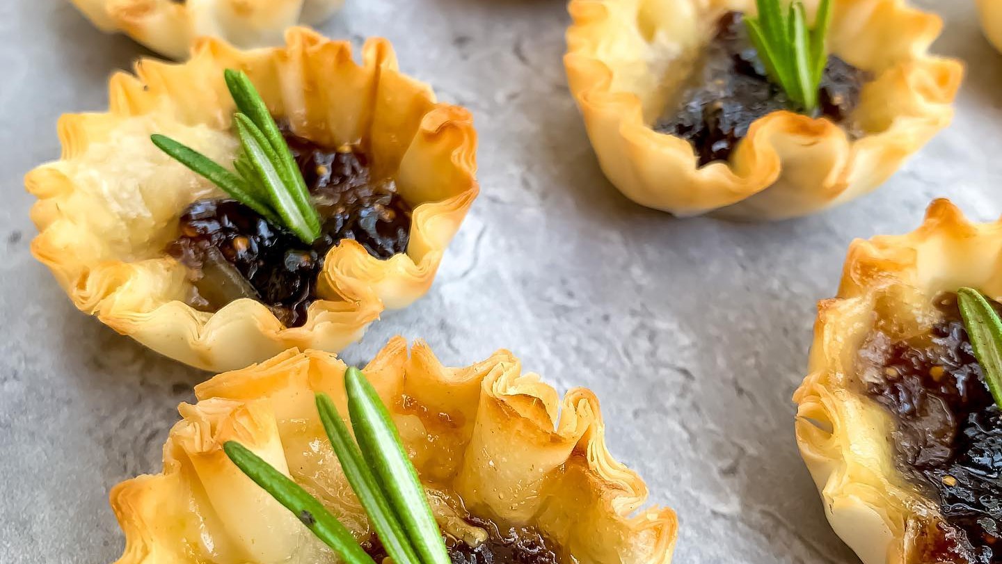 Baked Cheese and Jam Phyllo Cups