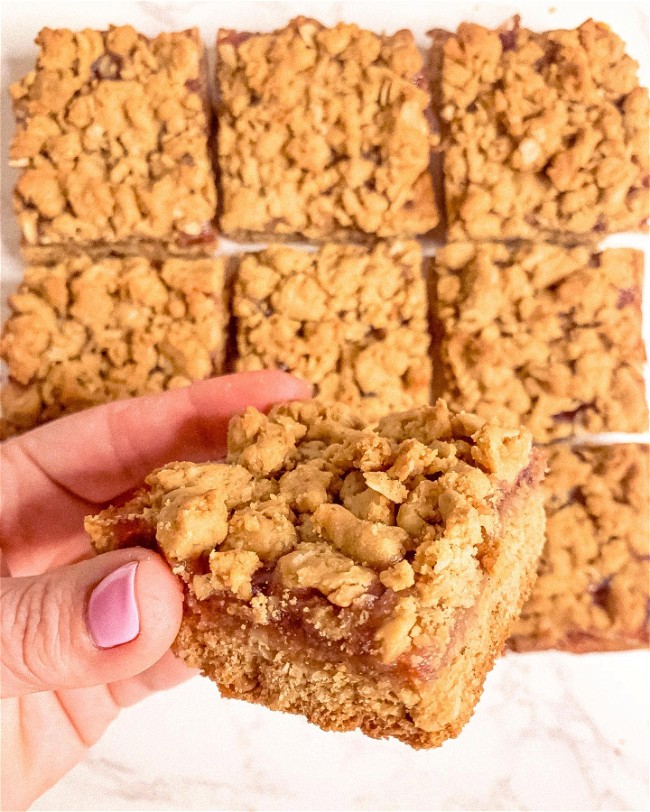 Image of Peanut Butter & Strawberry Jam Bars