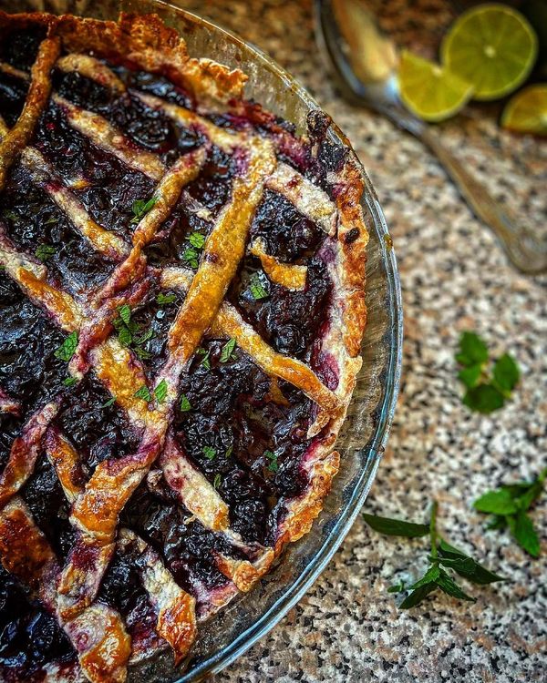 Blueberry & Blackberry Lattice Pie