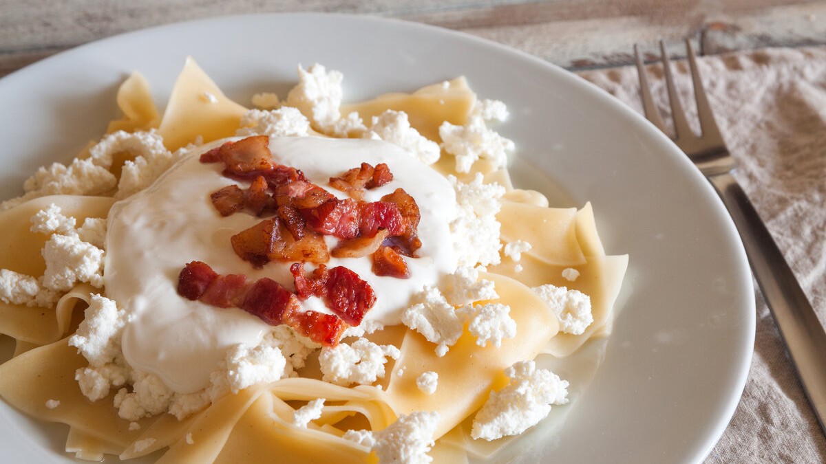 Image of Túrós Csusza - Cottage Cheese Pasta