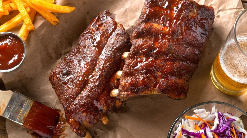 Image of Spicy Garlic Oven Barbecue Ribs