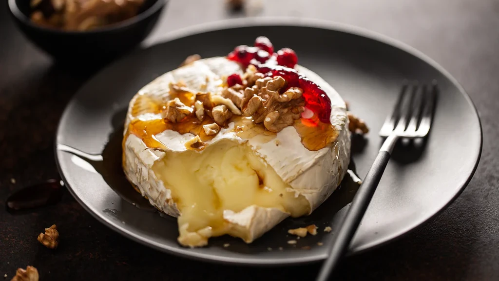 Image of Baked Brie with Cranberries and Walnuts
