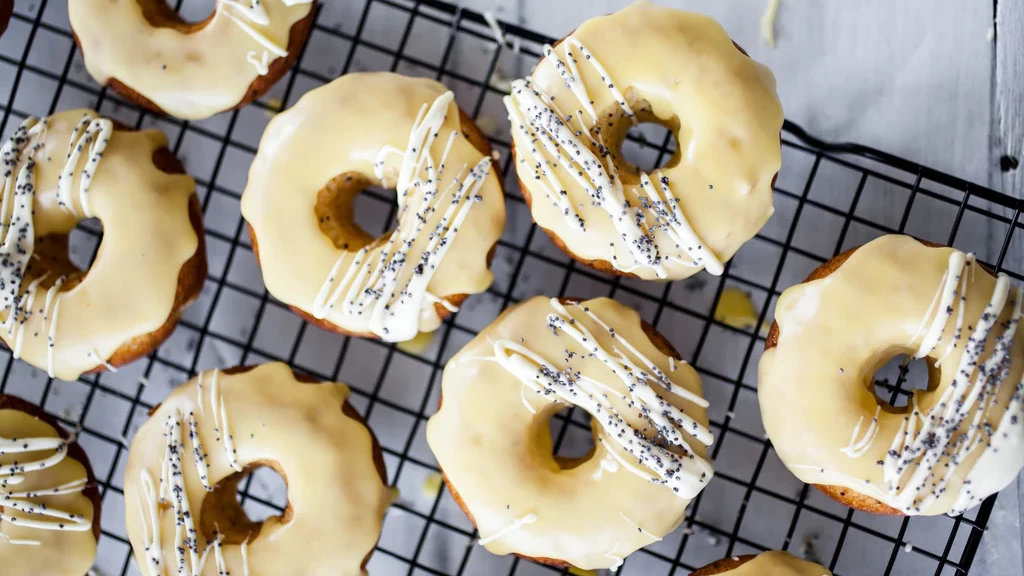 Image of Baked Poppy Seed & Lemon Doughnuts
