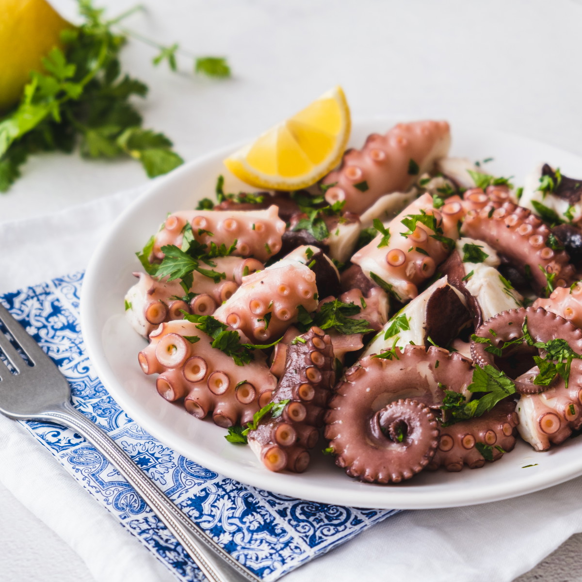 Gekochter Oktopus - Polpo bollito 
