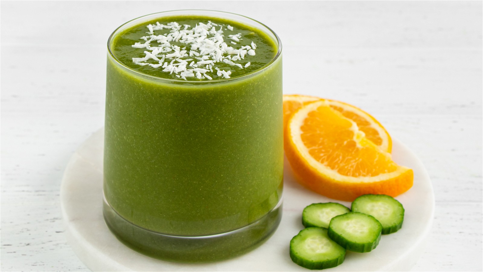 Image of SmoothieBox Green Cucumber Orange Smoothie Recipe Card