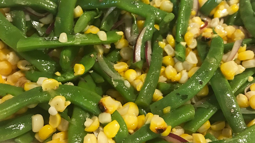 Image of Grilled Corn and Green Bean Salad 