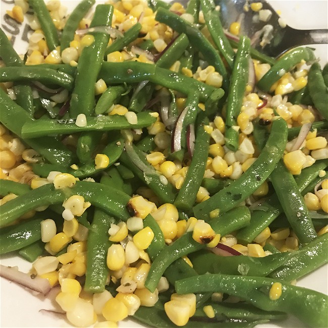 Image of Grilled Corn and Green Bean Salad 