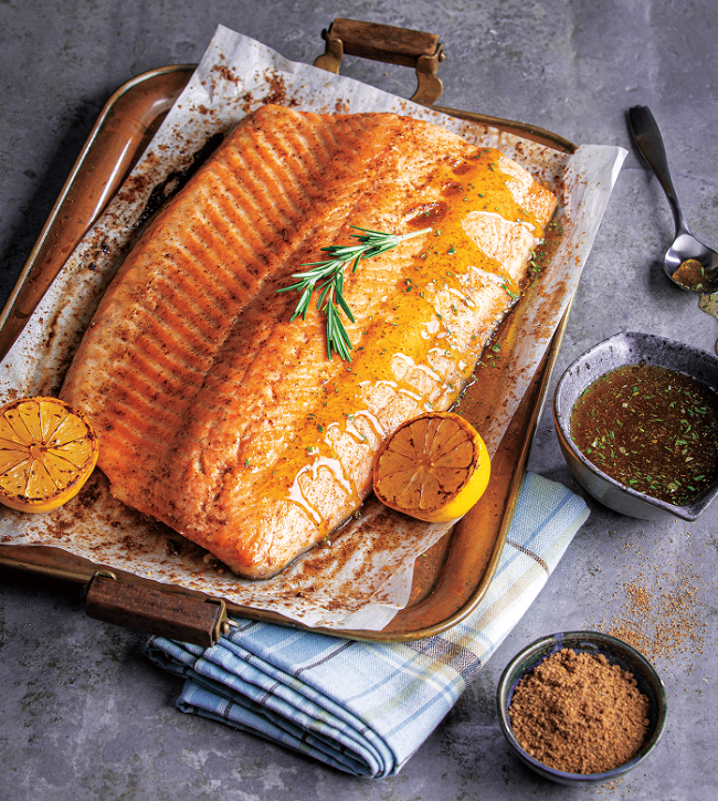 Image of Tennessee-Baked Salmon with Spiced Whiskey-Honey