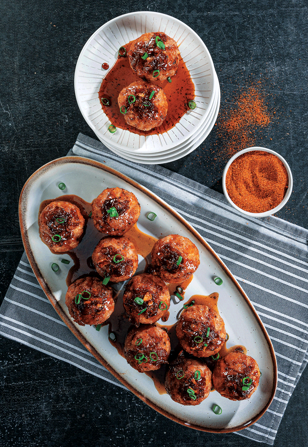 BBQ Brown Sugar Glazed Pork Meatballs