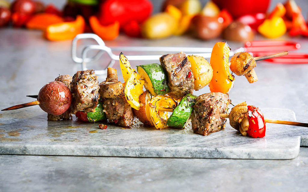 Insane Steak & Veggie Kabobs