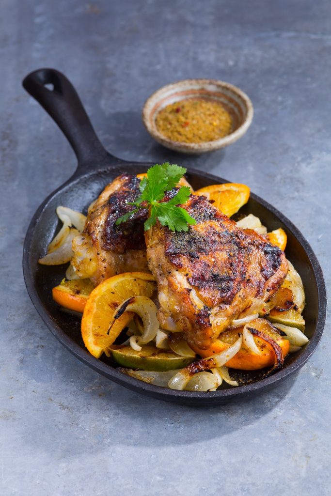 Crispy Mojo Grilled Chicken Thighs
