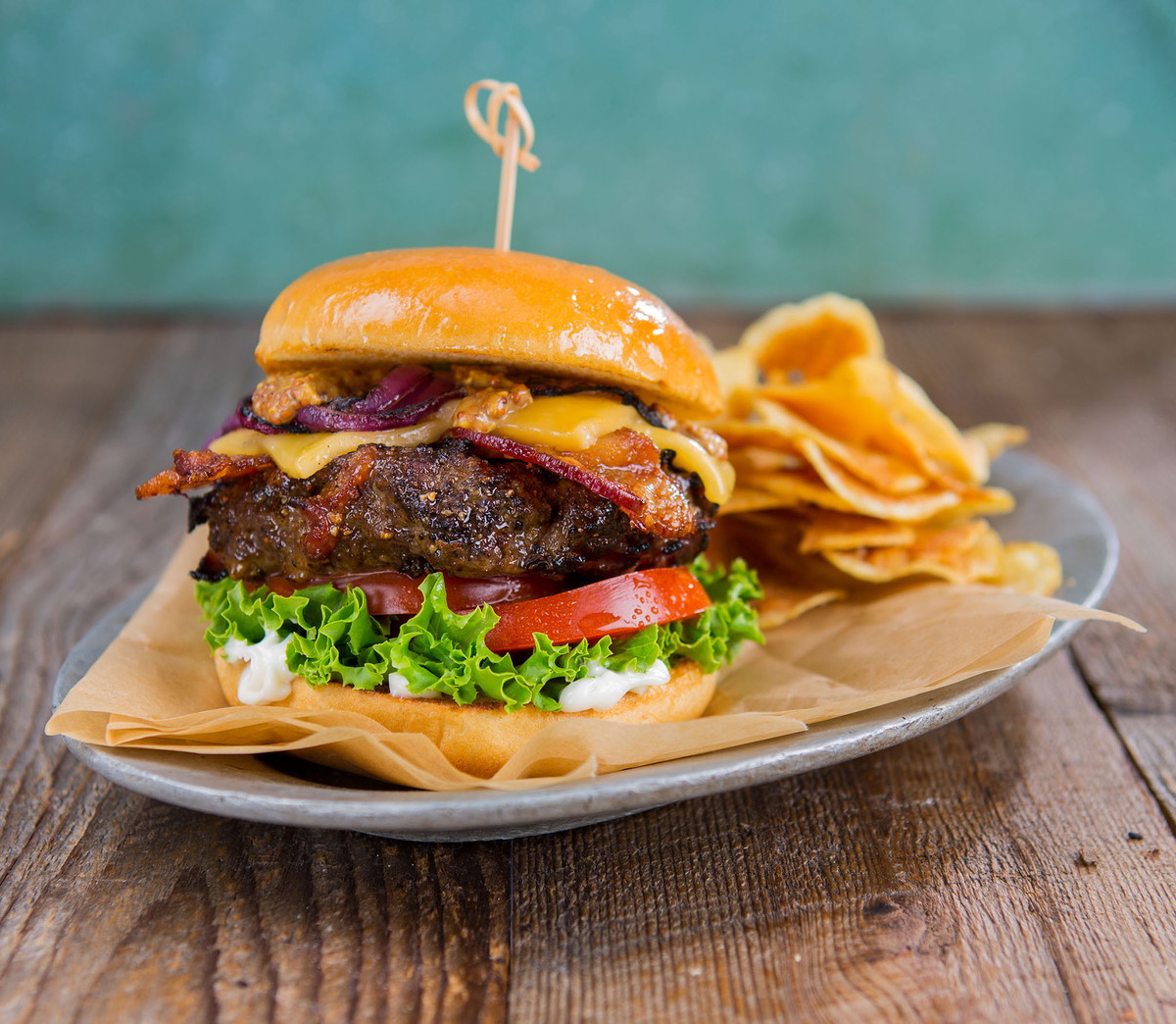 American Royal Bacon Mozzarella Burgers