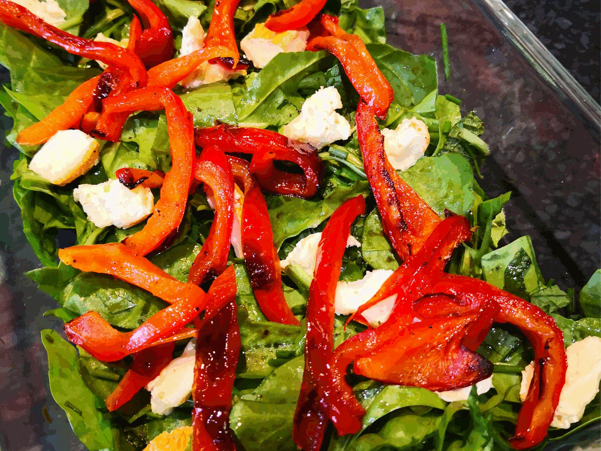 Roasted Capsicum with Black Garlic Olive Oil