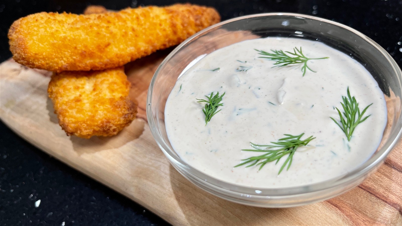 home made tartare sauce with chicken tenders