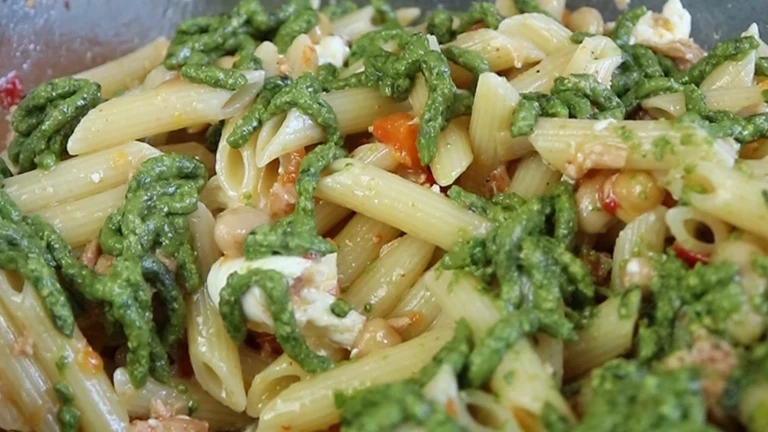 Image of White Bean & Tuna Pesto Pasta Salad
