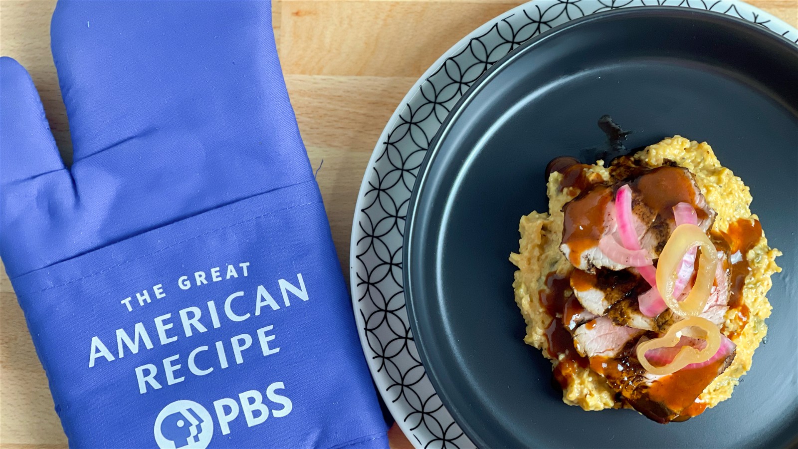 Image of Barbecue Coffee Pork Medallions with White Cheddar Grits