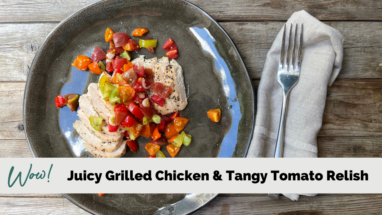 Image of Juicy Grilled Chicken with Tangy Tomato Relish