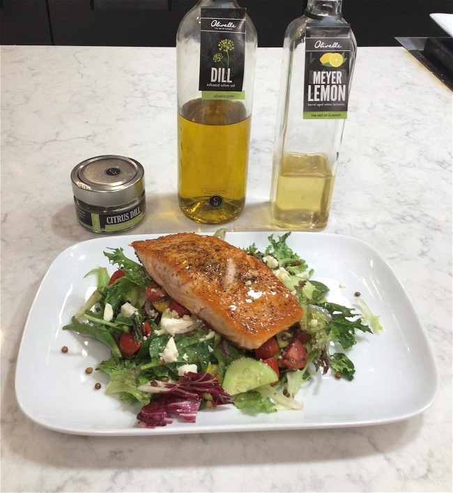 Image of Salmon Salad with Lemon Dill Vinaigrette