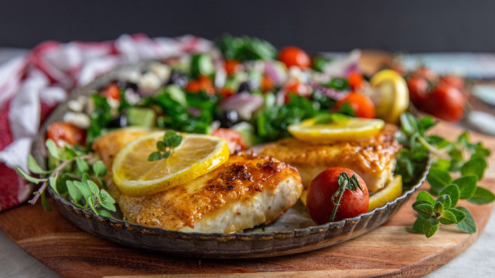 Image of Sealand Halibut with Greek Style Salad