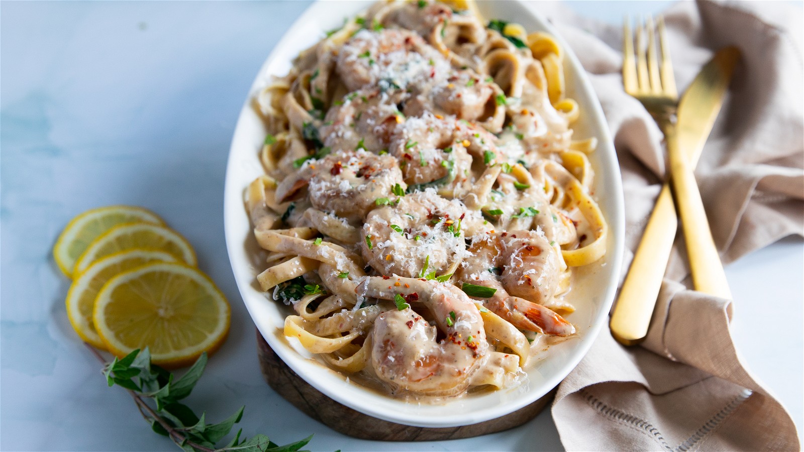 Image of Sealand Homemade Shrimp and Spinach Alfredo