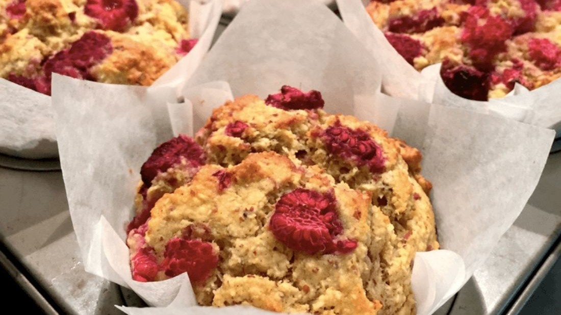 Image of Low Carb Apple Raspberry Muffins