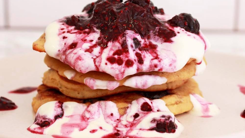 Image of Gluten Free Buttermilk Blueberry Pancake Stack