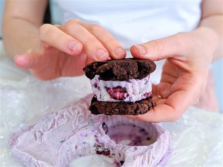 Image of Pop the cookie sandwiches back in the freezer in a...