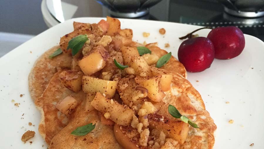Image of Apple Crumble Protein Pancakes