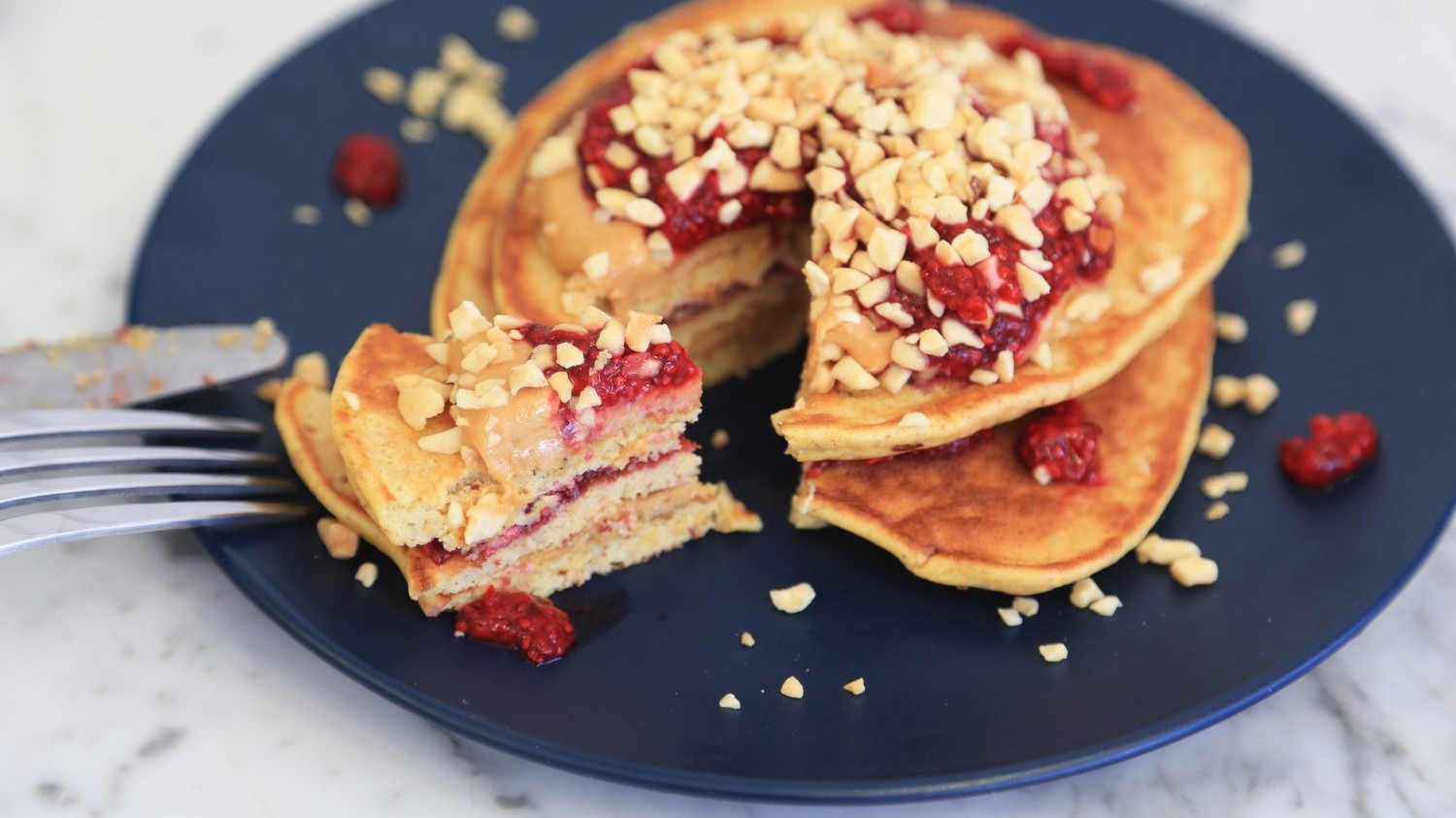 Image of Peanut Butter & Jelly Protein Pancakes