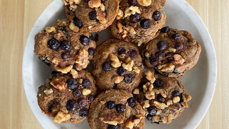 Image of Blueberry Walnut Muffins Recipe
