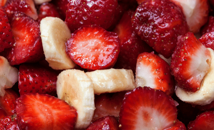 Image of Get your strawberries washed and destemed. Next, have them mashed...