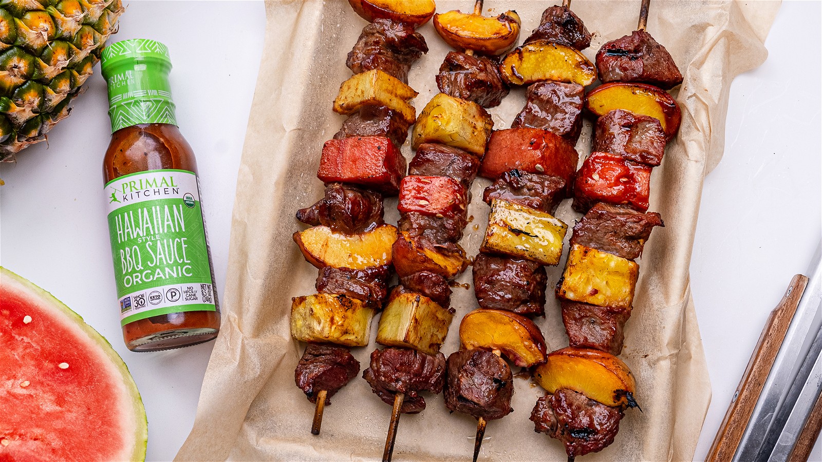 Image of Grilled Steak & Fruit Kebabs