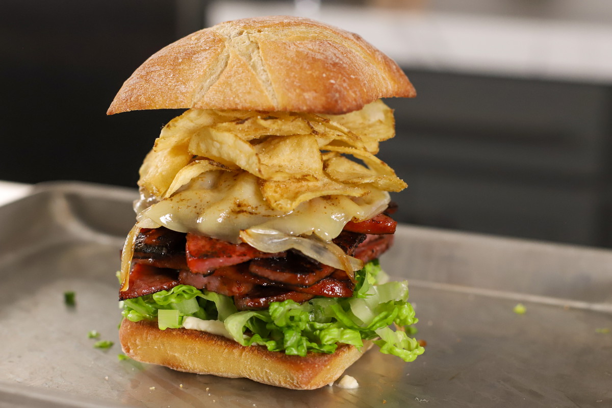 Fried Bologna Sandwich