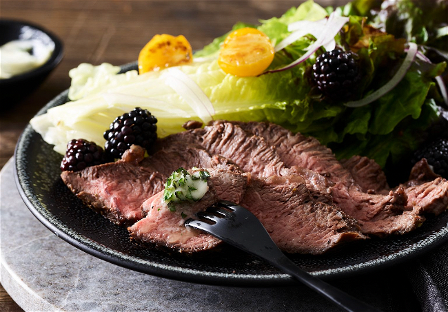 Image of Smoked Flat Iron Steak with Herbed Ghee