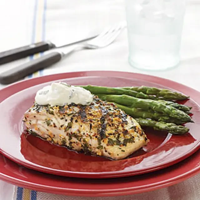 Image of Grilled Amberjack with Country-Style Dijon Cream Sauce