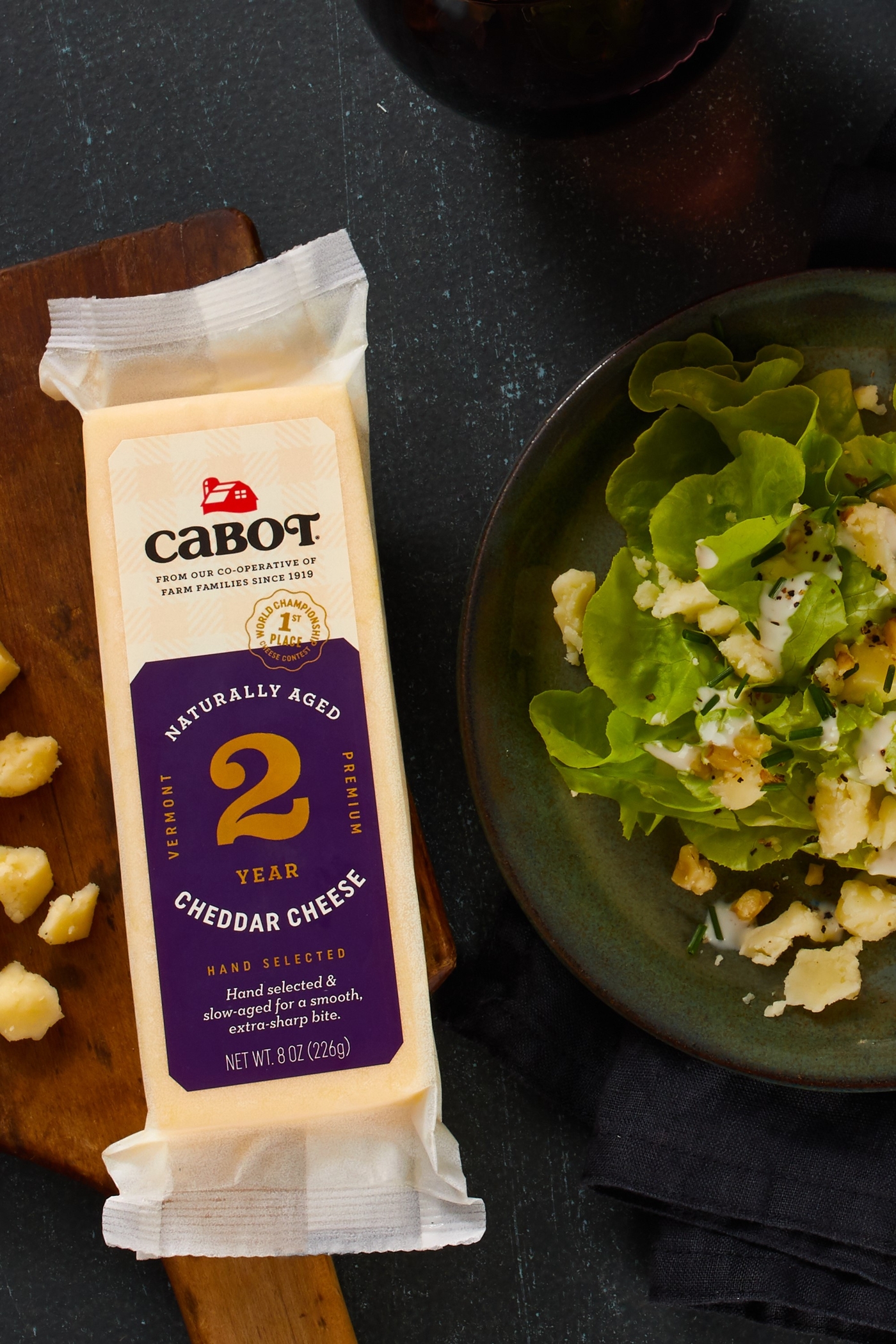 2 Year Cheddar, Walnut & Gem Lettuce Salad