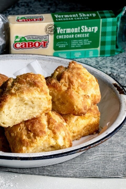 Image of Air Fryer Cheddar Biscuits with Garlic Butter