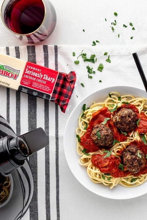 Image of Air Fryer Cheddar Meatballs