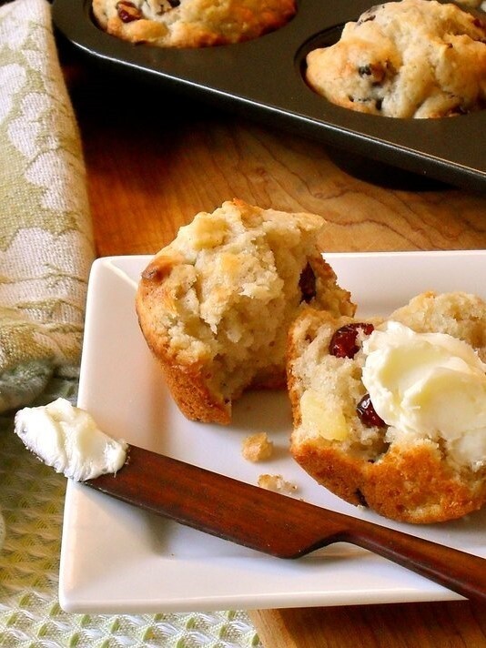 Image of Apple, Cranberry & Cheddar Muffins