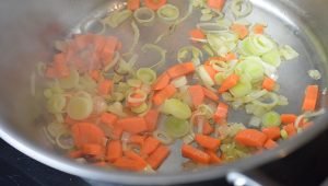 Image of Subtly cut your leek and sauté them in a pot...