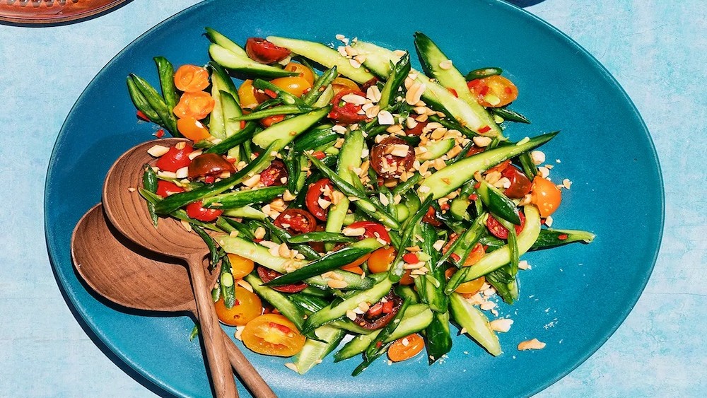 Image of Cucumber, Tomato, and Green Bean Salad