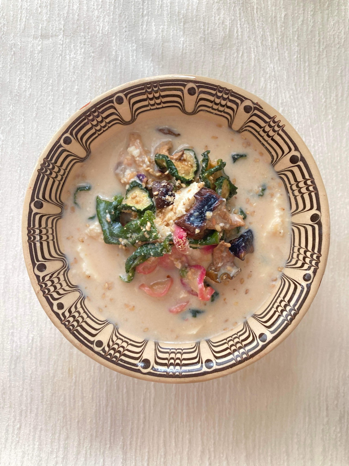 夏野菜の豆乳冷や汁